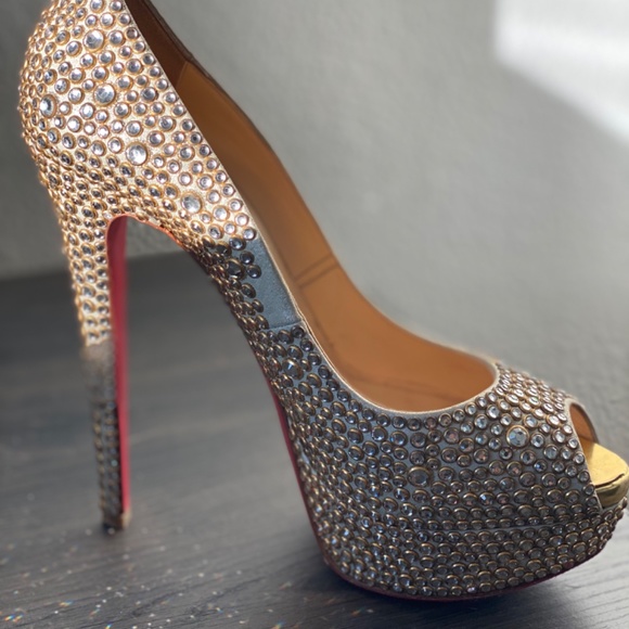 Rare Christian Louboutin Swarovski crystal heels - Picture 5 of 7